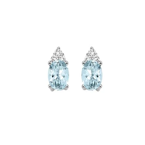 10K White Aquamarine and Diamond Earrings Lee Ann's Fine Jewelry Russellville, AR