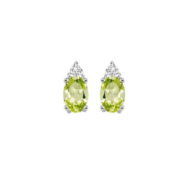 10K White Peridot and Diamond Earrings Lee Ann's Fine Jewelry Russellville, AR