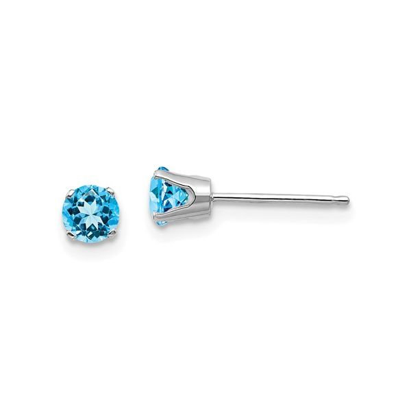 14K White Blue Topaz Earrings Lee Ann's Fine Jewelry Russellville, AR