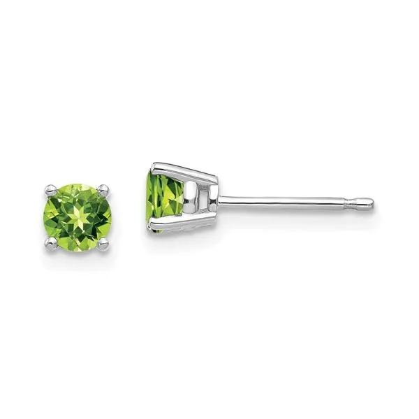 White 14 Karat Peridot Stud Earrings Lee Ann's Fine Jewelry Russellville, AR