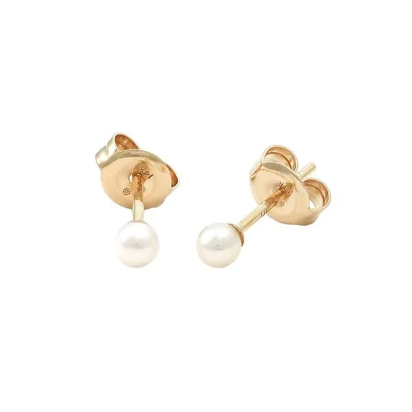 Yellow 14Kt Earrings With Round Pearls Lee Ann's Fine Jewelry Russellville, AR
