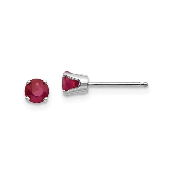 White 14 Karat Ruby Earrings Lee Ann's Fine Jewelry Russellville, AR