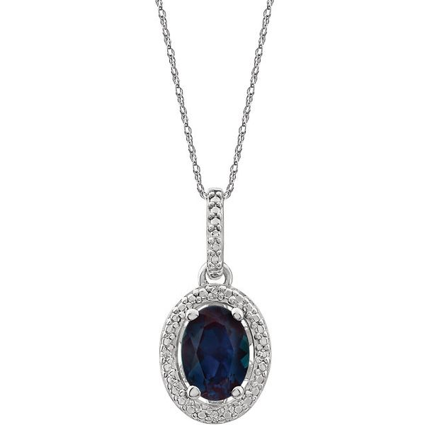 Sterling Silver Created Alexandrite Pendant Lee Ann's Fine Jewelry Russellville, AR