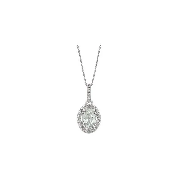 Sterling Silver Created White Sapphire Pendant similar item image
