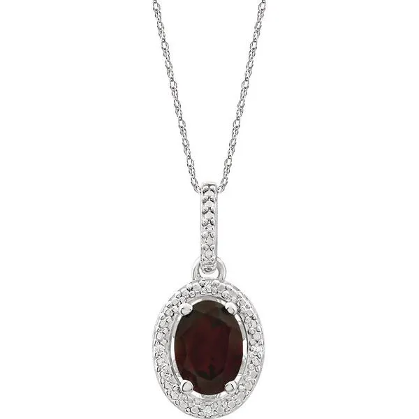 Sterling Silver Garnet Pendant Lee Ann's Fine Jewelry Russellville, AR
