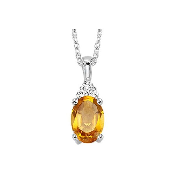 10K White Gold Citrine Pendant Lee Ann's Fine Jewelry Russellville, AR