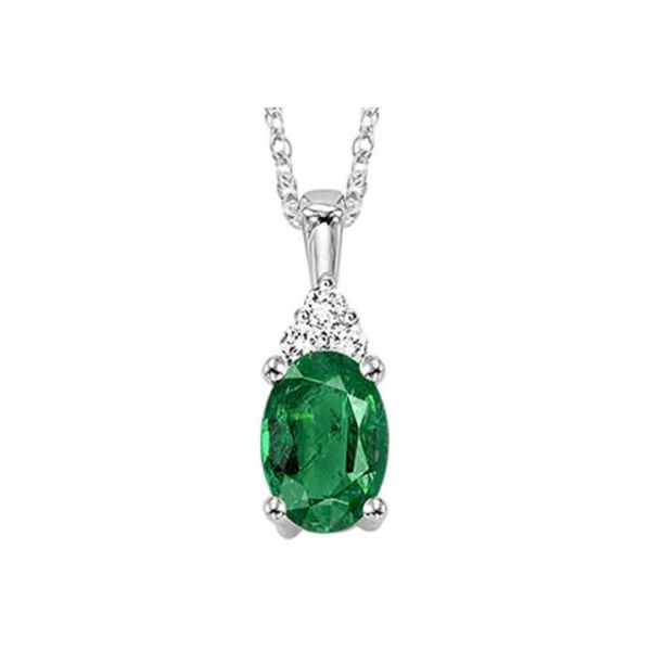 10K White Gold Emerald Pendant Lee Ann's Fine Jewelry Russellville, AR