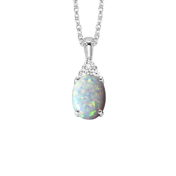 Lady's White 10 Karat Opal Pendant Lee Ann's Fine Jewelry Russellville, AR