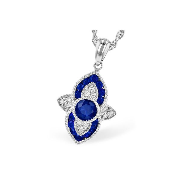 White 14 Karat Sapphire Pendant Lee Ann's Fine Jewelry Russellville, AR