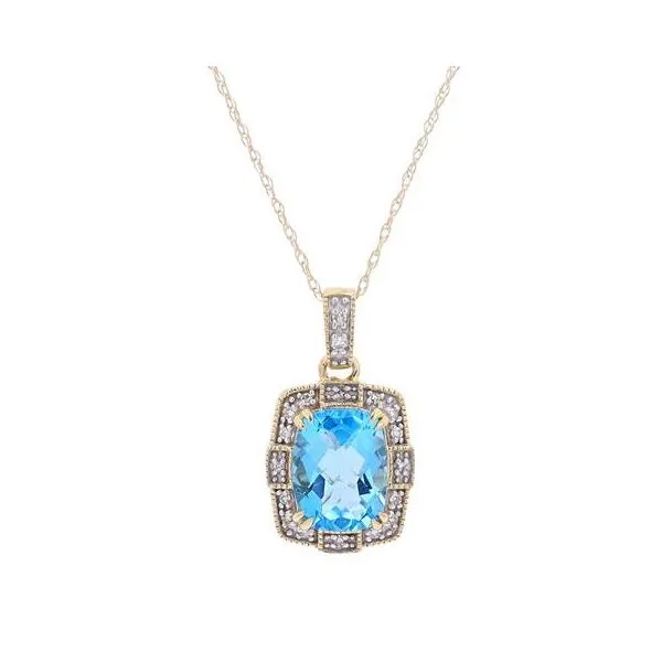 Yellow 10 Karat Blue Topaz Pendant Lee Ann's Fine Jewelry Russellville, AR