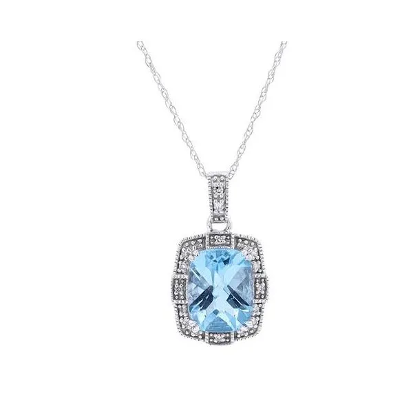 10K White Blue Topaz Pendant Lee Ann's Fine Jewelry Russellville, AR