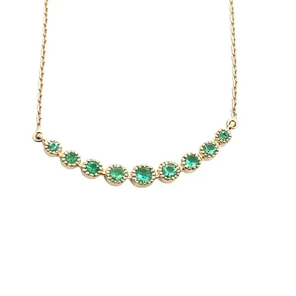 Yellow 14 Karat Emerald Pendant