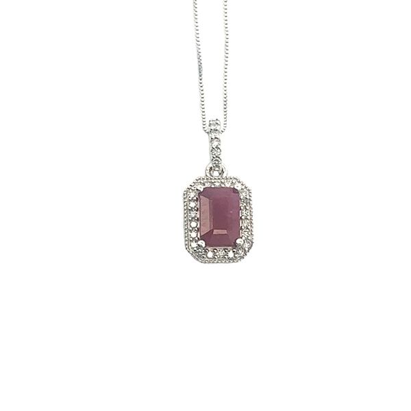 Lady's White 14 Karat Ruby Pendant Lee Ann's Fine Jewelry Russellville, AR