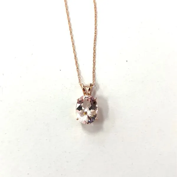 Lady's Rosé 14 Karat Morganite Pendant Lee Ann's Fine Jewelry Russellville, AR