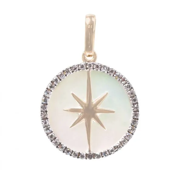 Yellow 14 Karat Mother of Pearl Pendant Lee Ann's Fine Jewelry Russellville, AR
