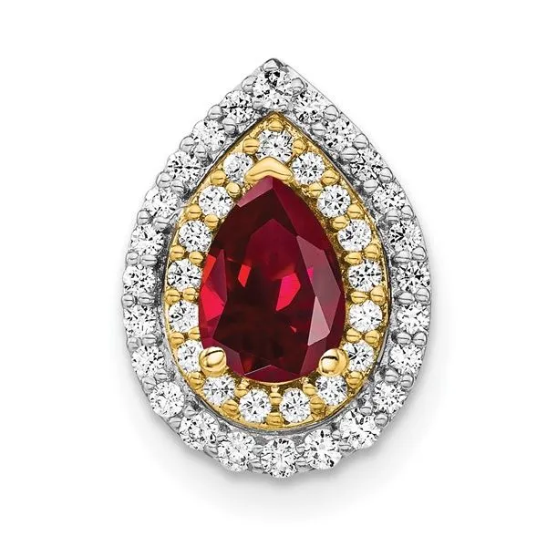 Two-Tone 14 Karat Ruby Pendant
