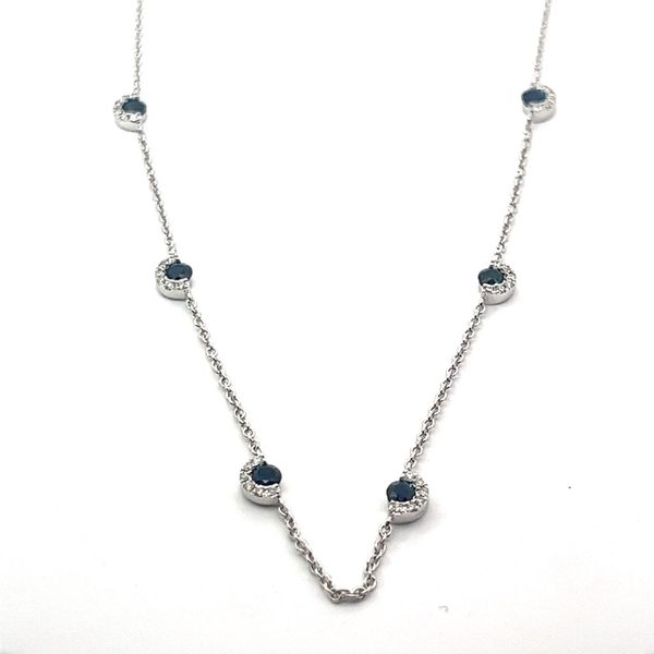 White Gold Sapphire and Diamond Necklace Lee Ann's Fine Jewelry Russellville, AR