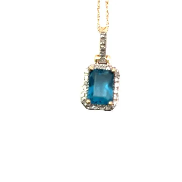 Yellow 14 Karat Blue Topaz Necklace Lee Ann's Fine Jewelry Russellville, AR