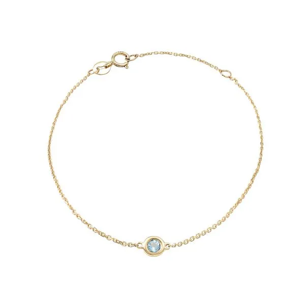 Yellow 14 Karat Bezel Set Bracelet