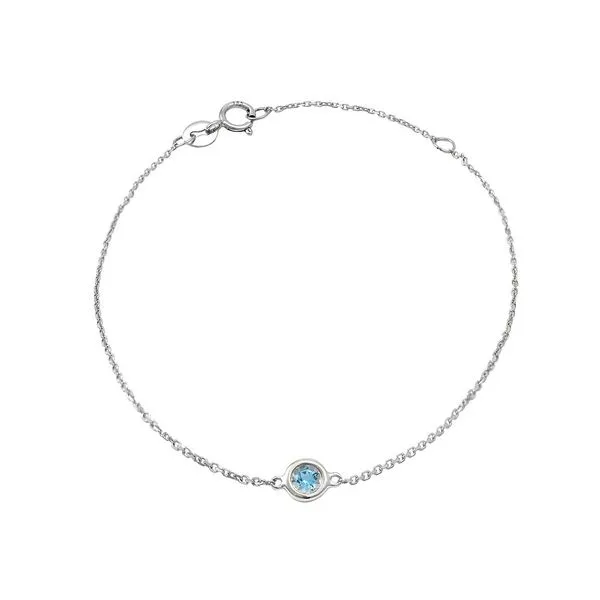 White 14 Karat Blue Topaz Bracelet Lee Ann's Fine Jewelry Russellville, AR