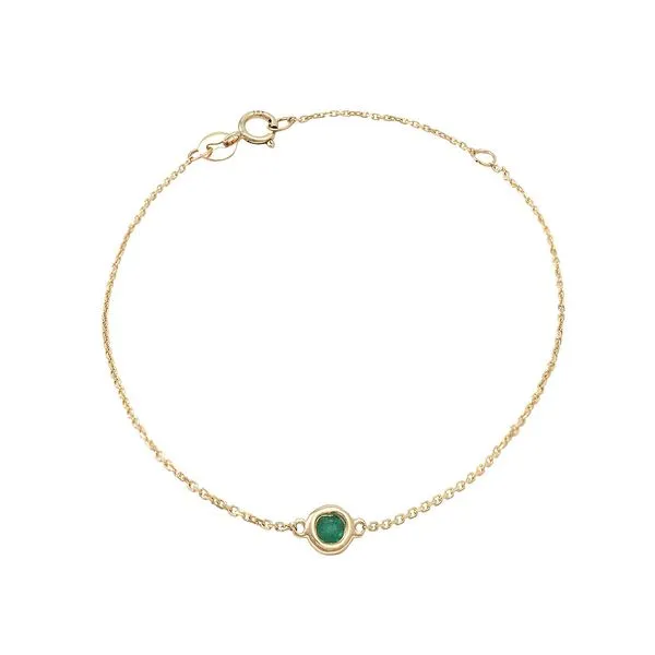 Yellow 14 Karat Bezel Set Bracelet