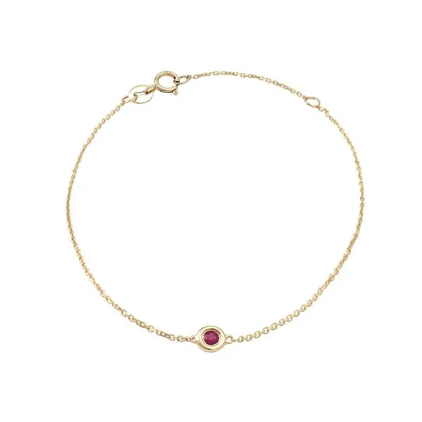 Yellow 14 Karat Bezel Set Bracelet