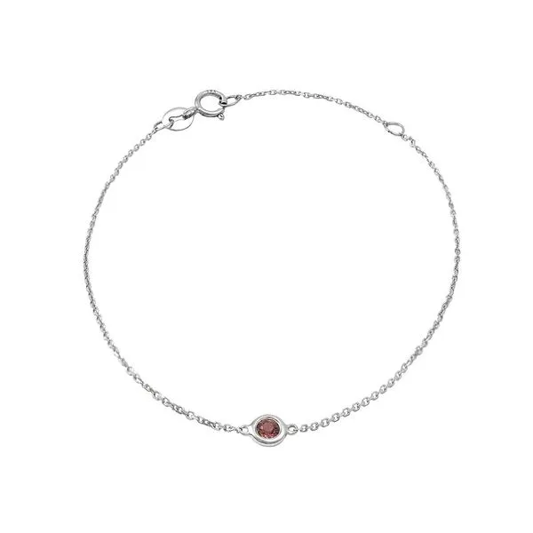 White 14 Karat Bezel Set Bracelet