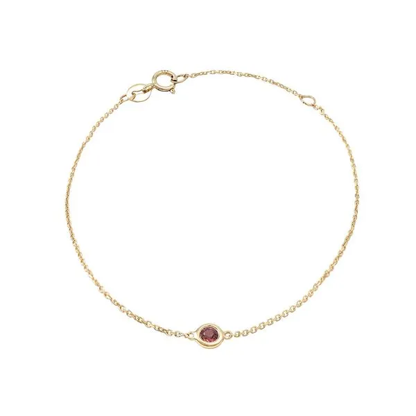 Yellow 14 Karat Bezel Set Bracelet
