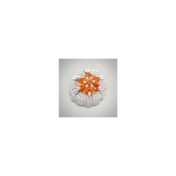 Sterling Silver Synthetic Orange Sapphire Slide similar item image