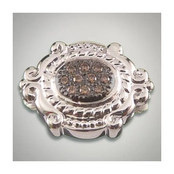 Sterling Silver Pave' Brown Cz Slide Lee Ann's Fine Jewelry Russellville, AR