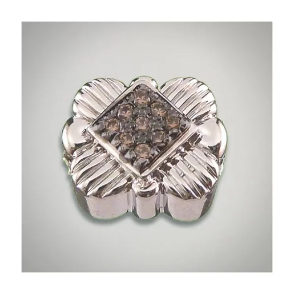 Sterling Silver Pave' Brown Cz Slide Lee Ann's Fine Jewelry Russellville, AR