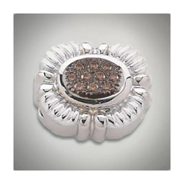 Sterling Silver Pave' Brown Cz Slide Lee Ann's Fine Jewelry Russellville, AR