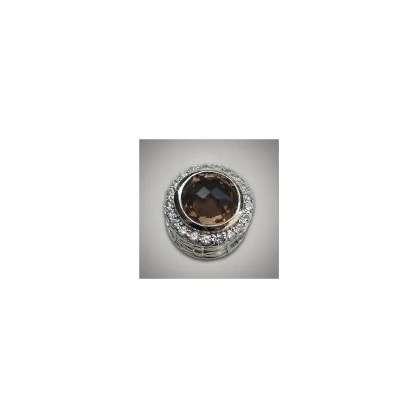 Sterling Silver Capri Smokey Quartz Slide