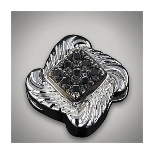 Sterling Silver Pave Black CZ Slide Lee Ann's Fine Jewelry Russellville, AR