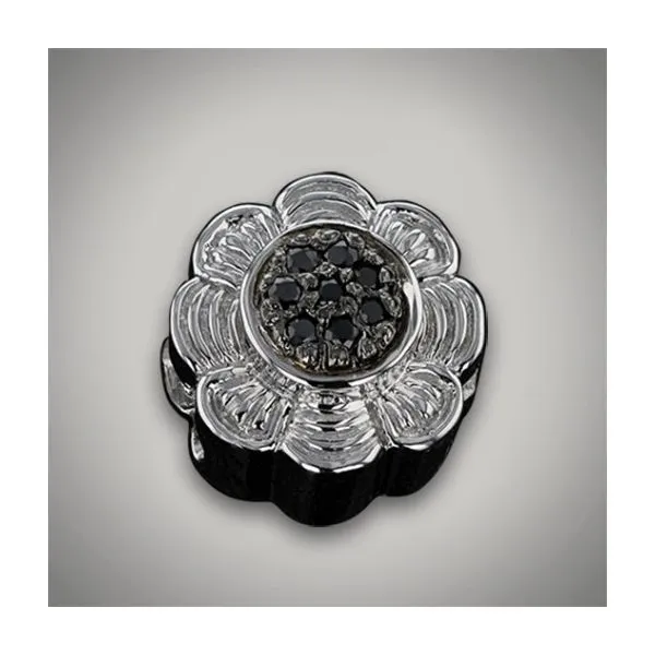 Sterling Silver Pave Black CZ Slide Lee Ann's Fine Jewelry Russellville, AR