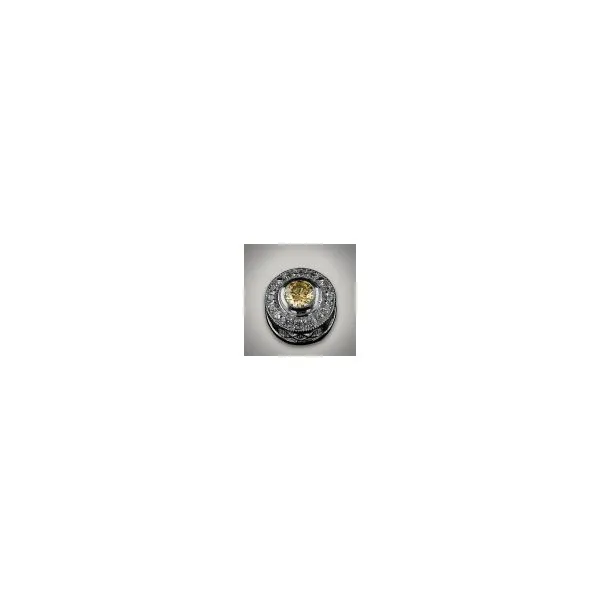 Sterling Silver Round Stone Gemstone Cluster Slide