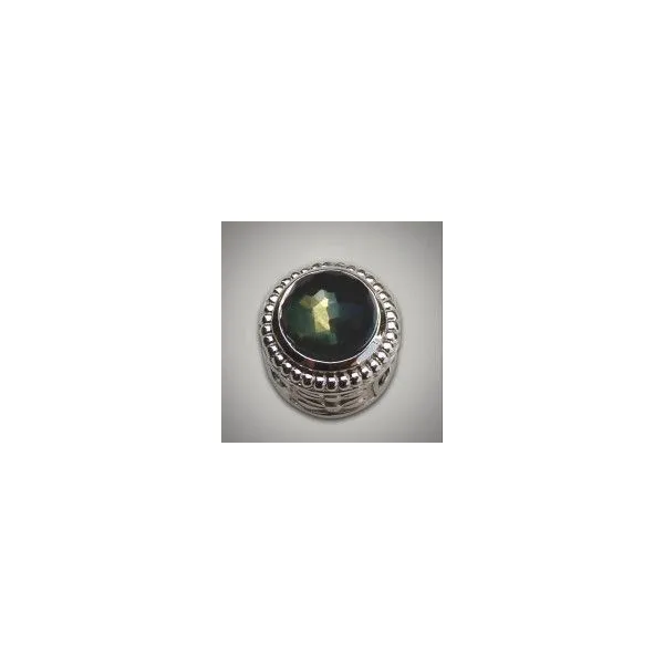 Sterling Silver Round Natural Doublet Slide Lee Ann's Fine Jewelry Russellville, AR
