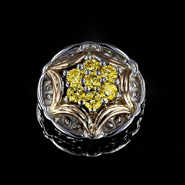 Sterling Silver & 14Kt Yellow Gold Yellow Lab Grown Diamond Slide Lee Ann's Fine Jewelry Russellville, AR