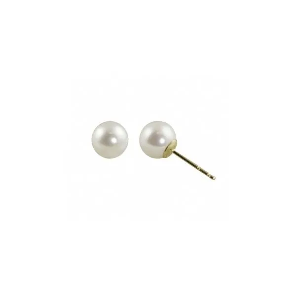 White 14Kt Fresh Water Pearl Stud Earrings Lee Ann's Fine Jewelry Russellville, AR