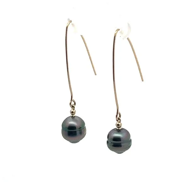 14K Yellow Pearl Dangle Earrings Lee Ann's Fine Jewelry Russellville, AR
