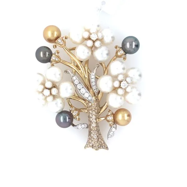 Two-Tone 14 Karat Tree Pendant/Brooch Lee Ann's Fine Jewelry Russellville, AR