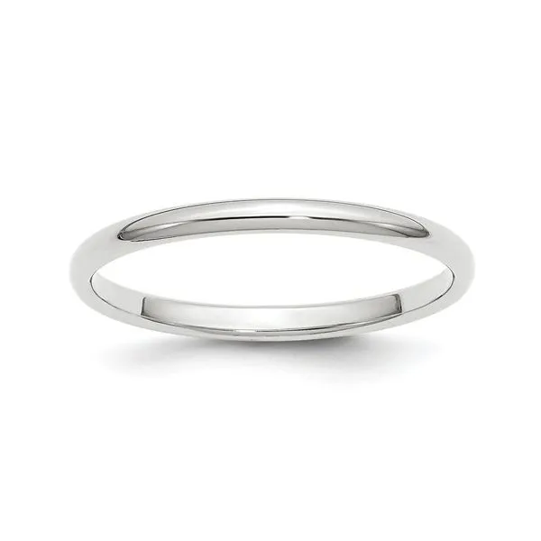White 14Kt Half Round 2 Mm Wedding Band Lee Ann's Fine Jewelry Russellville, AR