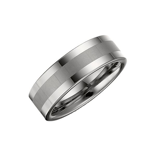 Tungsten Satin Center Wedding Band Lee Ann's Fine Jewelry Russellville, AR