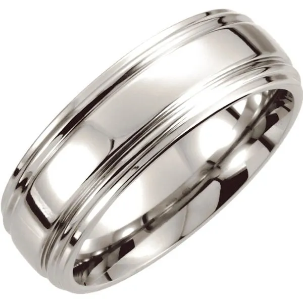 White Cobalt Gents Wedding Band