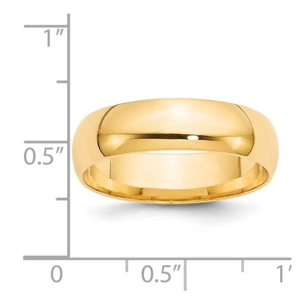 Men's 14K Yellow Gold Light Comfort Fit Wedding Band Image 3 Lee Ann's Fine Jewelry Russellville, AR