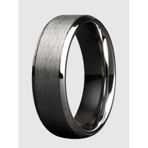 Tungsten Beveled Edge Wedding Band