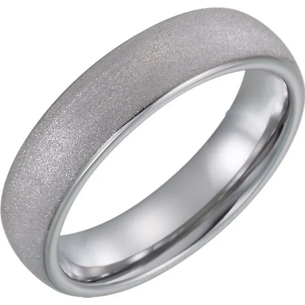 Tungsten Men's Wedding Band with Sandblasted Dome Lee Ann's Fine Jewelry Russellville, AR