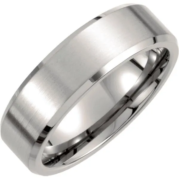 Titanium 7mm Beveled Edge Band Lee Ann's Fine Jewelry Russellville, AR