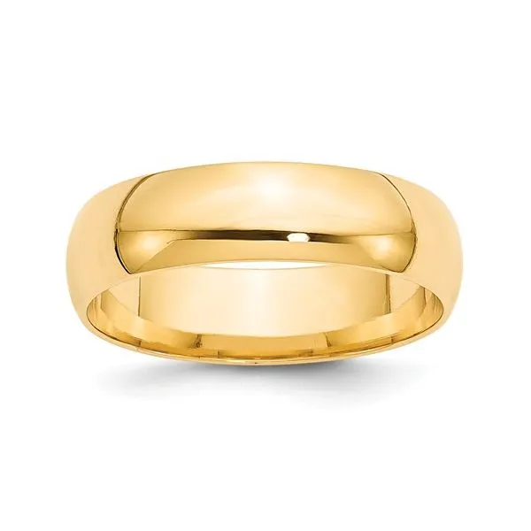 14K Yellow Gold Gents Comfort Fit Wedding Band