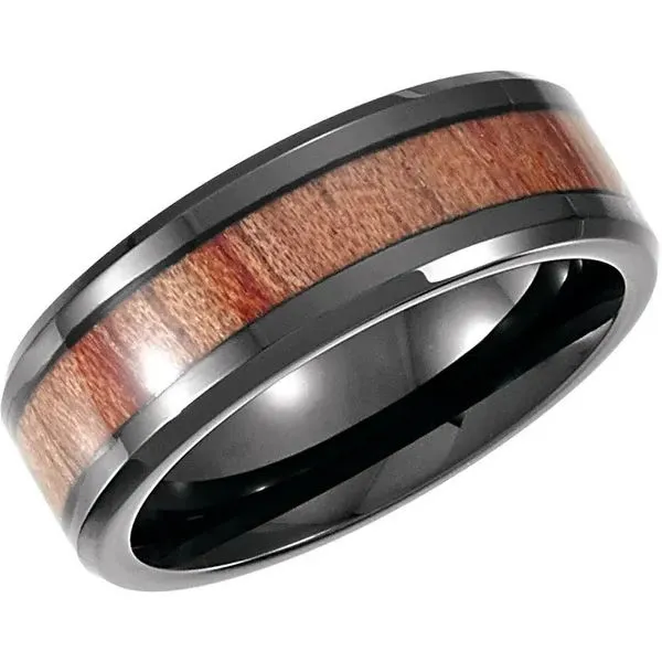 Black PVD Cobalt Mens Wedding Band
